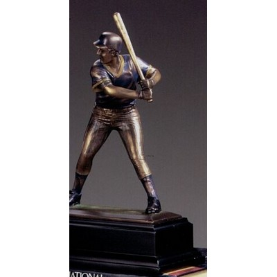 Baseball Player Trophy w/Up To Bat & Rectangle Base (7.5"x10")