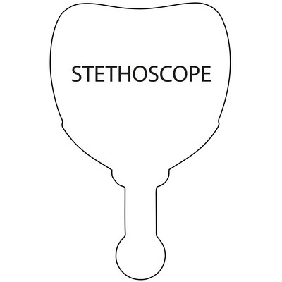 8" Stethoscope Shape Hand Fan w/Handle