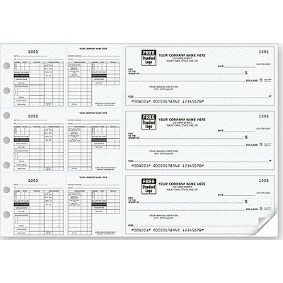 3-On-a-Page Payroll Checks w/Maximum Deduction (1 Part)