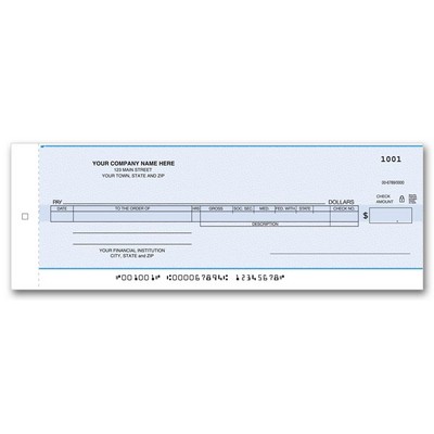 One-Write® Payroll/Cash Disbursement Checks (2 Part)