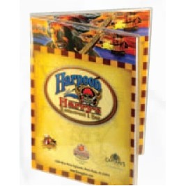 Clear Heat Sealed Double Panel 4 View Menu Jackets (10"x13" Inserts)PER DOZEN
