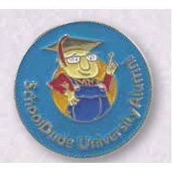 1 1/4" Steel Enamel Lapel Pin