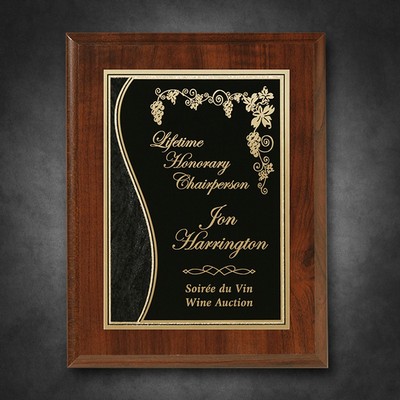 Econo Cherry Plaque 7" x 9" with Lasered Plate