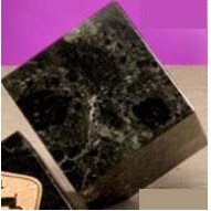 4" Green Genuine Marble Cube Paperweight
