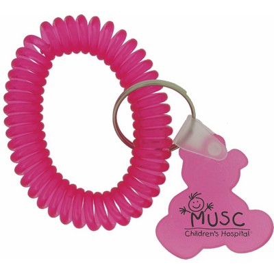 Translucent Wrist Coil w/ Bear Shape Tag