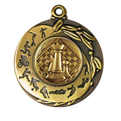 Stock Sport Silhouettes 2" Medal - Chess