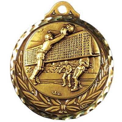 Stock Diamond Struck Medal (Volleyball) 2 3/4"