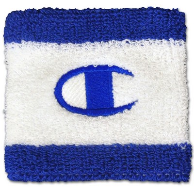 Made in the USA Striped Retro Heavyweight Wristband w/Direct Embroidery