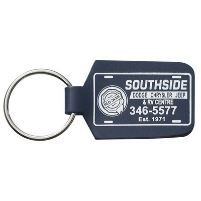 Large Rectangle Glued 2 Sided Top Grain Leather Key Tag/ (1 1/4"x3 1/4")