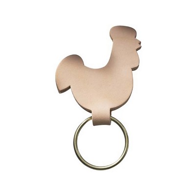 Natural Leather Chicken Shaped Animal Collection Key Chain