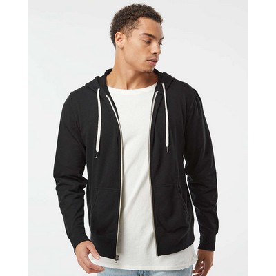 Independent Trading Co.® Unisex Heathered French Terry Full-Zip Hooded Sweatshirt