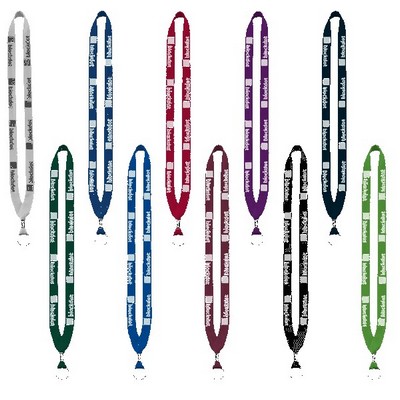 3/4" Cotton Lanyard with Metal Crimp & Split-Ring