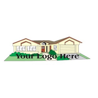 House Promotional Magnet w/ Strip Magnet (10 Square Inch)
