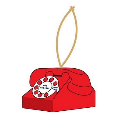 Rotary Dial Telephone Executive Ornament w/ Mirror Back (3 Square Inch)