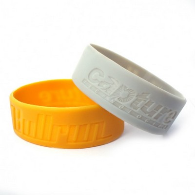 3/4" Debossed Glow-In-The-Dark Silicone Wristband