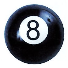 6" Inflatable 8 Ball Beach Ball