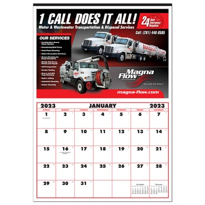 Single Photo 12 Month Apron Wall Calendar