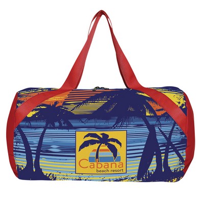 Round Duffel Bag- Full Color-Sewn in the USA