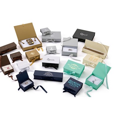 Luxe Ribbon Jewelry Boxes (7"x 5 1/2"x 1 1/4")