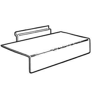 Slatwall Shelf w/Lip (10"x6")