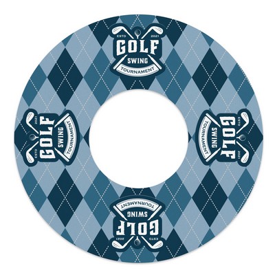 Golf Cup Advertising Ring - .020 white PVC plastic, Full Color Digital