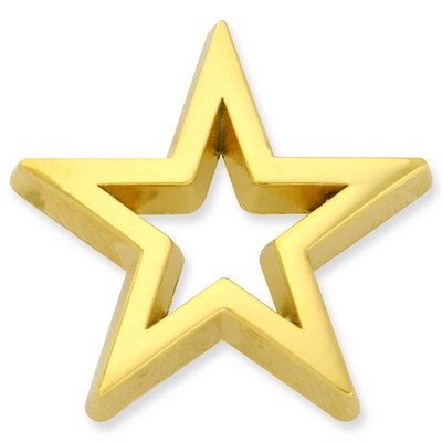 Gold Star 3-D Cut-Out Pin