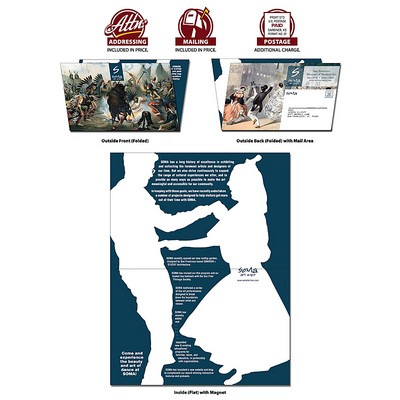 Folded UV-Coated (1S) Postcard - 8.5x5.5 folded - 10 pt.