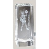 Cheerleader Stock Sports Crystal Award (4.5" x 2")
