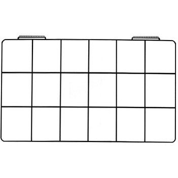Rigid Clear Hinged Plastic Box w/18 Compartments (10 3/8"x6"x2")