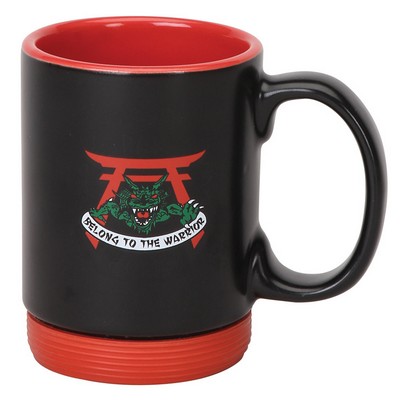 15 Oz. Matte/Gloss Black Soft Bottom Mug