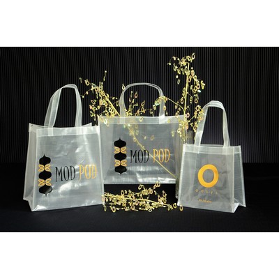 Sparkling Frosted Clear Woven PP Bag (12"x8"x13")