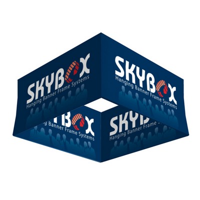 Skybox Hanging Banner Square 8'dia x 32"h -- Inside & Outside Graphic
