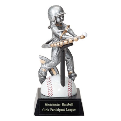 Resin Girls T-Ball Trophy