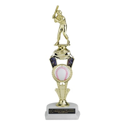 12 ½" Baseball Spinner Trophy w/Figure