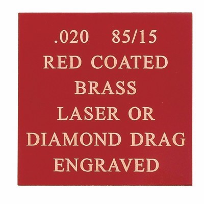 Red Coated 85/15 Brass Engraving Sheet Stock (12"x24")