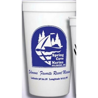 White & Natural Stadium Cup (32 Oz.)