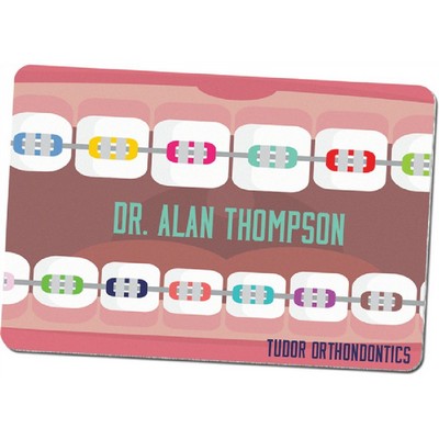 2 x 3 Matte White Full Color Round Corner Aluminum Name Badge