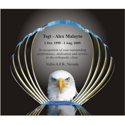 Eagle Oval Acrylic Award, 11.5" W x 9.5" H
