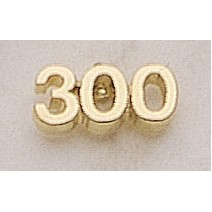 300 (numeral) Marken Design Cast Lapel Pin (Up to 5/8")