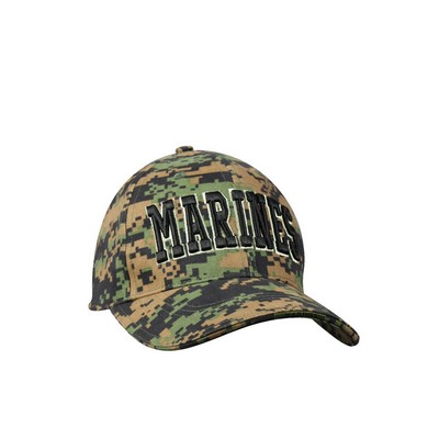 Deluxe Marines Low Profile Insignia Cap - Woodland Digital Camouflage