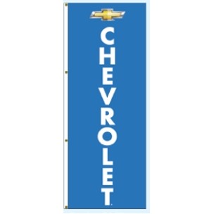 Double Faced Interceptor® Drape Flags (Center Panel - Chevrolet® - Blue) (3' x 8')