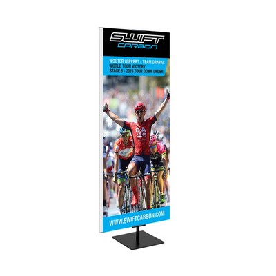 Economy Banner Stand Kit, Double Sided Premium Film (23" x 72")