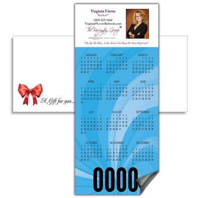 Magnetic Calendar with Envelope - Light Blue