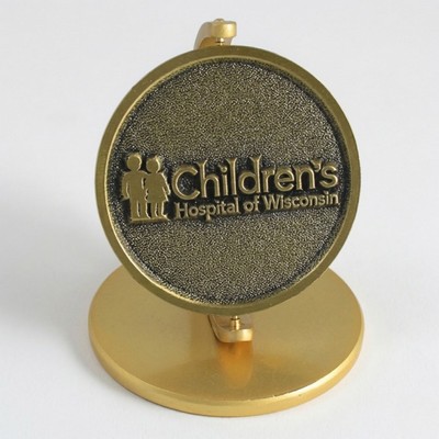 Gold Spinner Stand for 2.5" Medallion