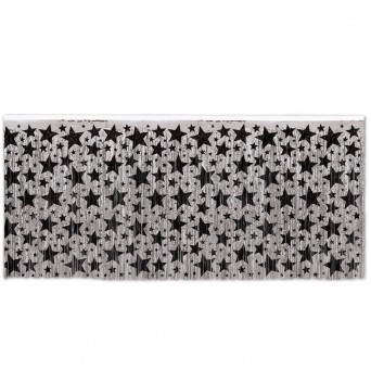Silver & Black Metallic Table Skirts