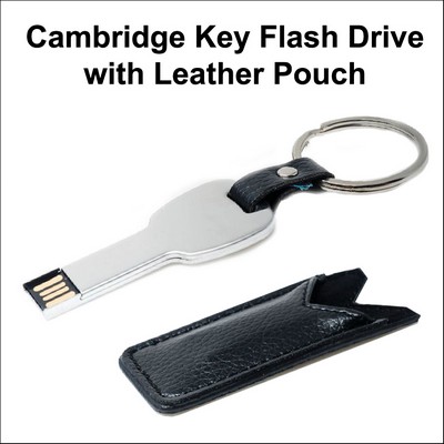 Cambridge Key Flash Drive with "Leather" Pouch - 1 GB