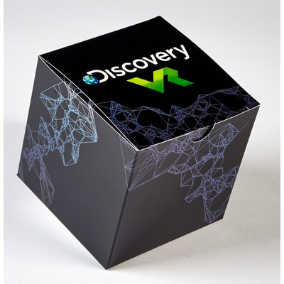 Custom 4" Cube Box - Full Color On 16Pt W/ High Gloss Finish