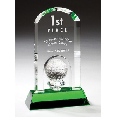 Honors Golf Arch Optic Crystal Award (4¼"x 7")