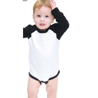 MONAG Baby Long Sleeve Raglan Bodysuit, Premium 100% Cotton