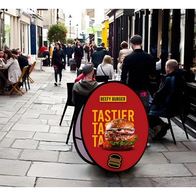 3.94' x 3.94' Circle Pop Up Banner